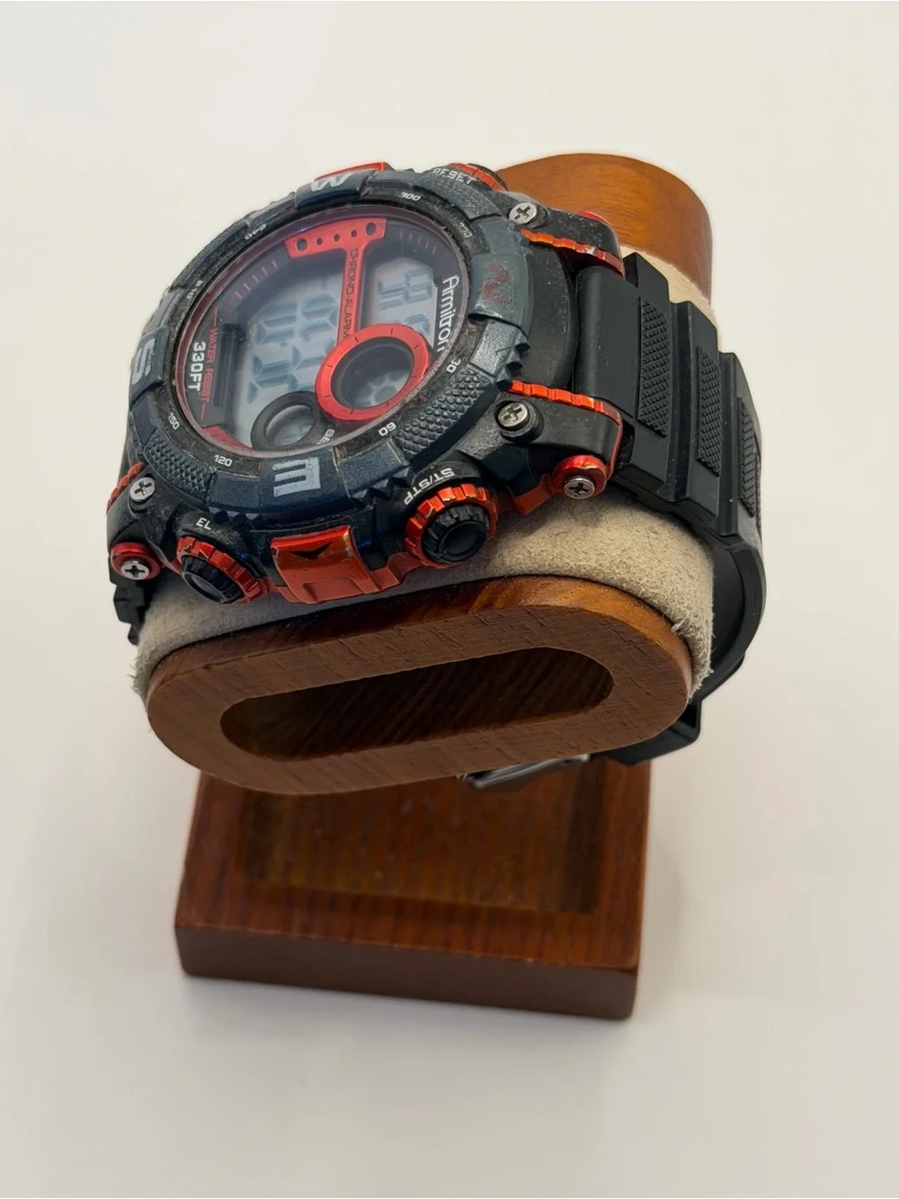 Armitron Sport digital watch (model 40/8284)‎ Black/Red/Orange